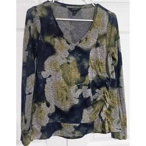 Super Soft Multi Colored Long Sleeved Pullover Top By Simply Vera Size XS